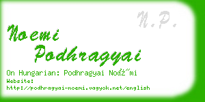 noemi podhragyai business card